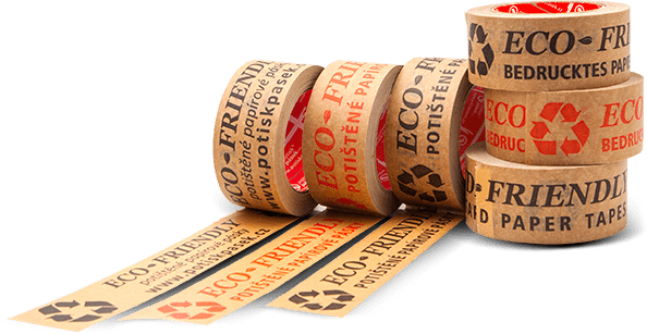 Papírové potištěné lepicí pásky