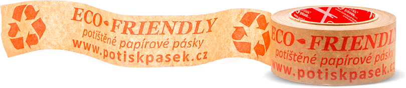 Papírové potištěné lepicí pásky